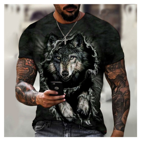 Pánské tričko s 3D potiskem zvířat