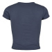 Ladies Stretch Jersey Cropped Tee - vintageblue