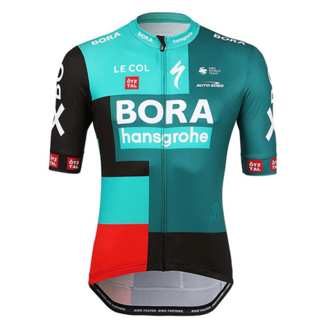LE COL Cyklistický dres s krátkým rukávem - BORA HANSGROHE 2022 - černá/zelená/červená