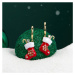 Éternelle Vánoční náušnice Ponožka plná dárků E1385/MCK Zlatá