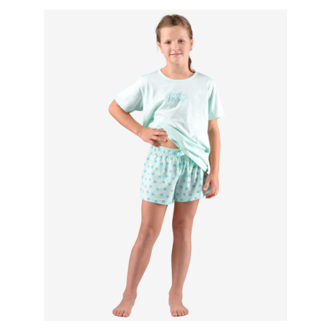 Gina Dívčí pyžamo krátké 29008P aqua akvamarín