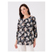 LC Waikiki Crew Neck Floral Long Sleeve Women's Blouse