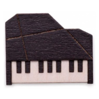 Dřevěná brož Piano Brooch