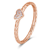 Rosato Romantický bronzový prsten se zirkony Allegra RZA018