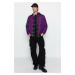 Trendyol Dark Purple Regular Fit Puffer Zimní bunda