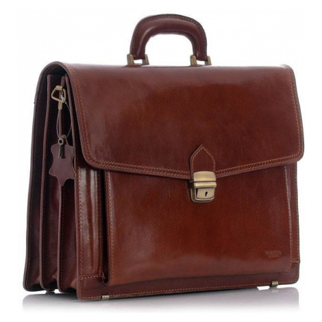 Pánská kožená aktovka kancelářská business taška LORENZ Marco Mazzini handmade