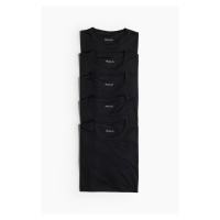 H & M - Tričko z materiálu DryMove™ 5 kusů - černá