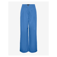 Modré dámské široké kalhoty Pieces Thelma