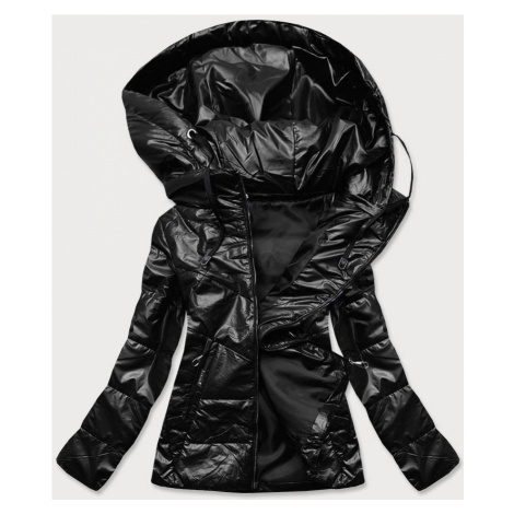 Černá lesklá dámská bunda (B9751) S'WEST