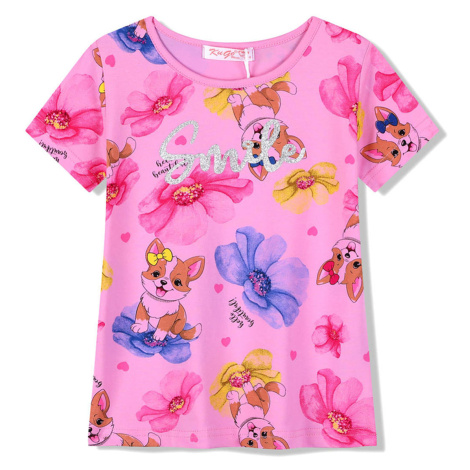 Dívčí tričko KUGO FC1059, růžová Barva: Růžová