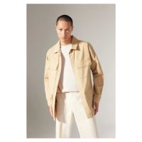 DEFACTO Relax Fit Cotton Long Sleeve Shirt Jacket