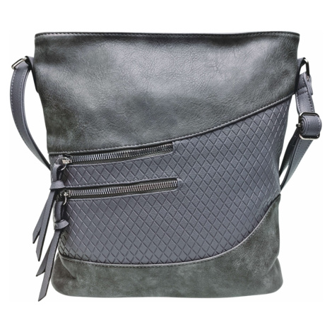 Tmavě šedá crossbody kabelka s líbivou texturou Tapple