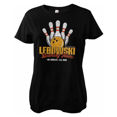 Big Lebowski tričko, Lebowski Bowling Team Girly Black, dámské HYBRIS