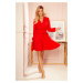 BINDY - Červené dámské šaty s dekoltem 339-1