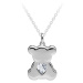 Preciosa Stříbrný náhrdelník Shiny Teddy s kubickou zirkonií Preciosa 5326 00 (řetízek, přívěsek