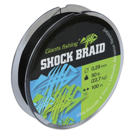 Giants Fishing Splétaná šňůra Shock Braid 100m - 0,35mm/ 65lb(29,6kg)