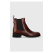 Kožené kotníkové boty Vagabond Shoemakers SHEILA dámské, červená barva, na plochém podpatku, 563