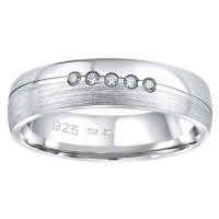 Snubní stříbrný prsten PRESLEY v provedení se zirkony pro ženy