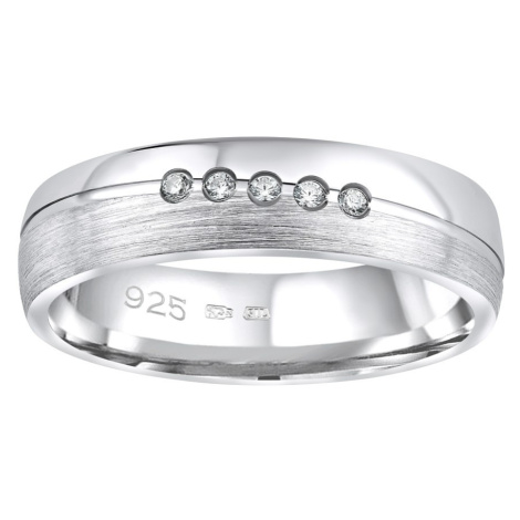 Snubní stříbrný prsten PRESLEY v provedení se zirkony pro ženy Silvego