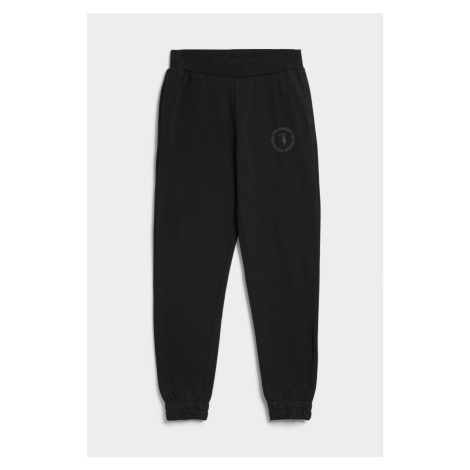 Tepláky trussardi trousers jogging cotton fleece černá