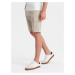 Men's monochromatic shorts with cargo pockets - beige V3 OM-SRCG-0133