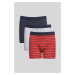 AC&Co / Altınyıldız Classics Men's Navy-Red 3-Pack Flexible Cotton Boxer