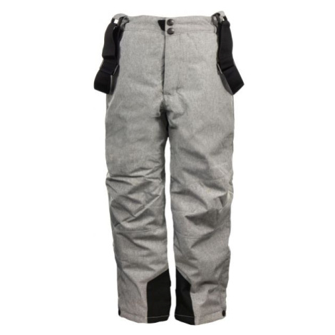 ALPINE PRO GUSTO Dětské lyžařské kalhoty, šedá, velikost