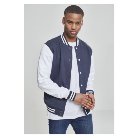 2-tone College Sweatjacket - navy/white