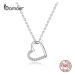 Stříbrný náhrdelník s přívěskem srdce SCN347 LOAMOER