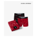 Pánské boxerky Love ATLANTIC 2Pack + dárková krabička - černá, červená