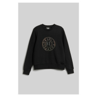 Mikina karl lagerfeld rhinestone logo sweatshirt black