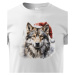 Roztomilé dětské vánoční tričko s potiskem vánočního vlka - skvělé vánoční tričko