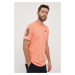 Tréninkové tričko adidas Performance Club 3-Stripes oranžová barva, s potiskem