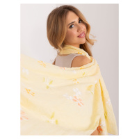 Světle žlutý dámský šátek s výšivkou
