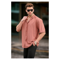 Madmext Men's Tile Short Sleeve Shirt 6736