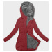 Červená dámská zimní bunda s kožešinovou podšívkou (LHD-23023)