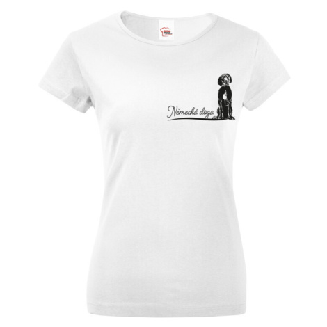 Dámské tričko pro milovníky zvířat - Německá doga - dárek na narozeniny BezvaTriko