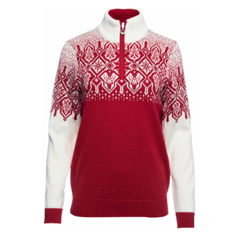 Dale of Norway Winterland Womens Merino Wool Sweater Raspberry/Off White/Red Rose Svetr