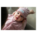Moniel Dětská čepice Dots růžová 0-3 měsíce