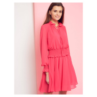 Dress with a tie under the neck Cocomore Boutiqe pink