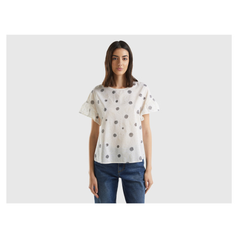 Benetton, Patterned Blouse In Light Cotton United Colors of Benetton