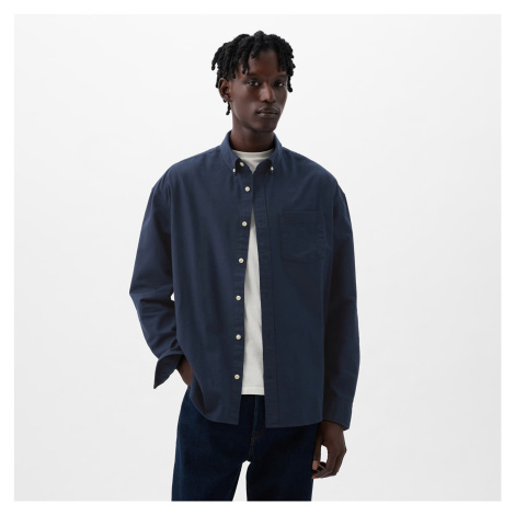 Košile GAP Standard Logo Oxford Shirt Tapestry Navy
