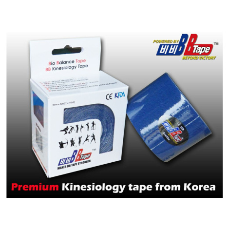 Kineziologický tejp BB Tape - 5 m x 5 cm Barva: tmavě modrá