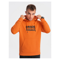 Oranžová pánská mikina Ombre Clothing