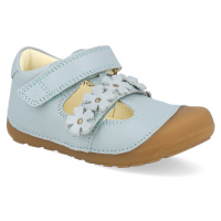 Barefoot dětské sandály Bundgaard - Petit Summer Flower Jeans Mint modré