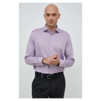 Košile Seidensticker fialová barva, slim, s klasickým límcem, 01.693650