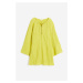 H & M - Mačkané tunikové šaty - žlutá