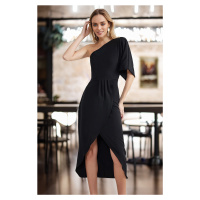 Trendyol Black A-Line Woven Midi Dress