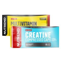 Nutrend Creatine Compressed Caps 120 kapslí + Multivitamin Compressed Caps 60 kapslí