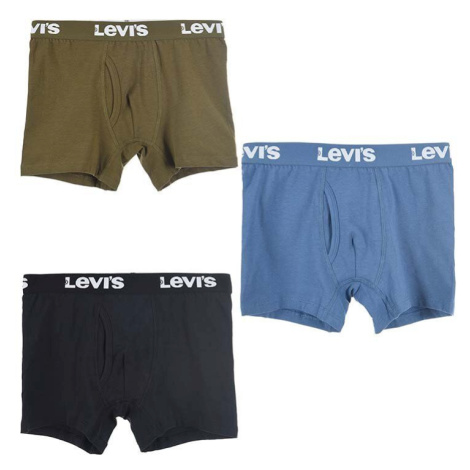 Dětské boxerky Levi's 3-pack černá barva Levi´s